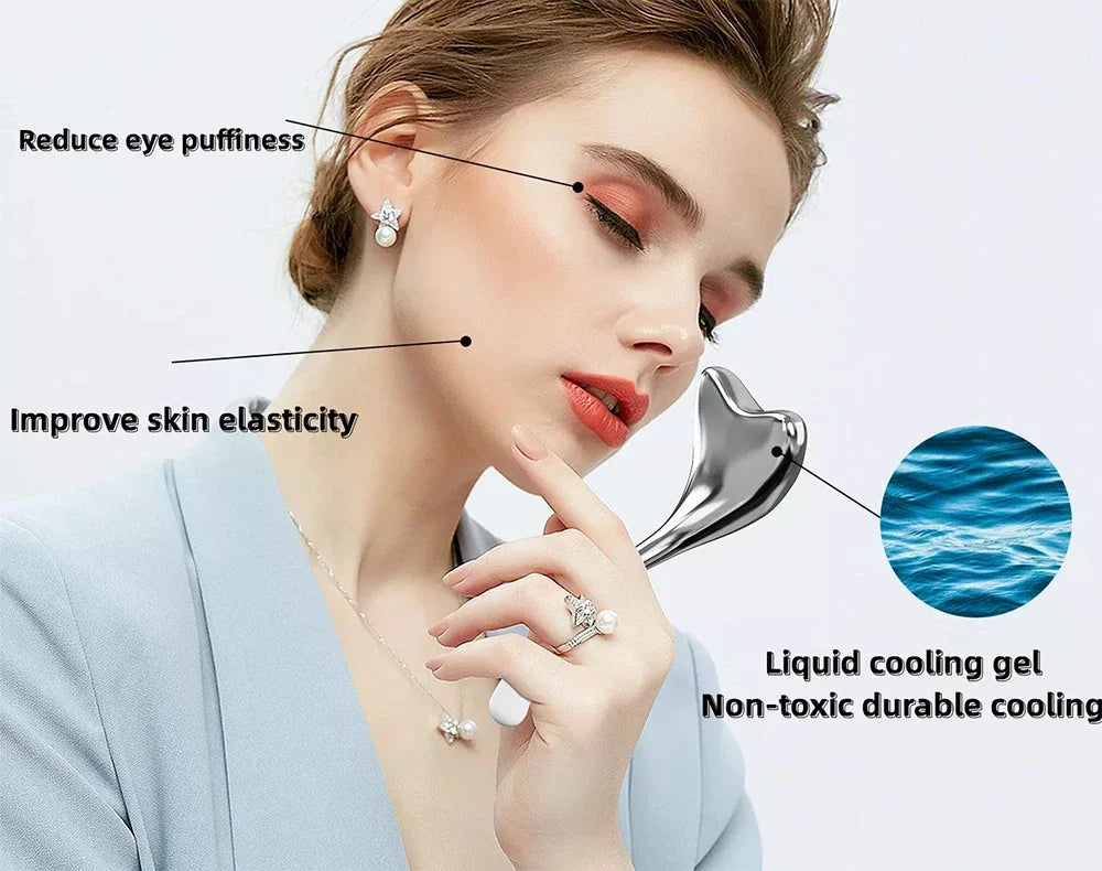 Cooling Spa Ice Globes Roller Stainless Steel Gua Sha Cryo Sticks Face and Eyes Massager Facial Skin Care Tools Gifts for Women