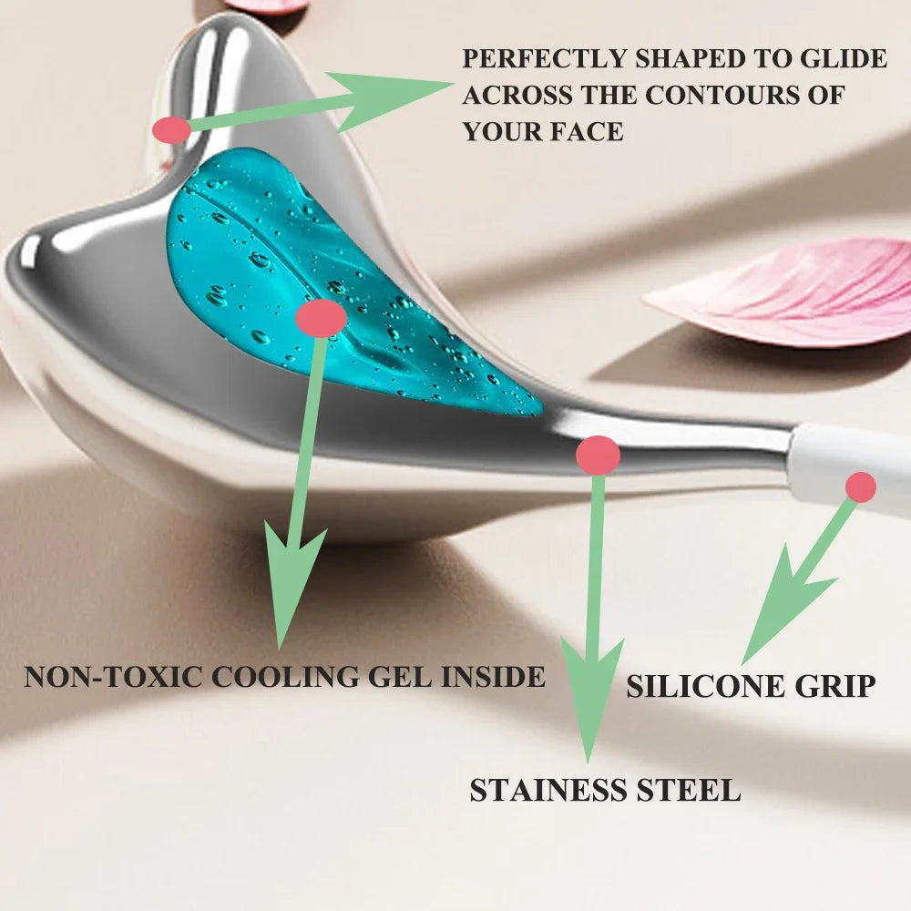 Cooling Spa Ice Globes Roller Stainless Steel Gua Sha Cryo Sticks Face and Eyes Massager Facial Skin Care Tools Gifts for Women