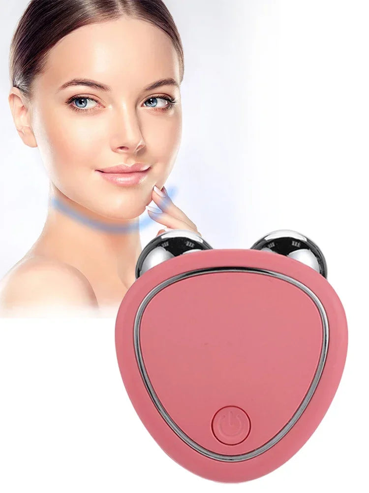 EMS Facial Massager Microcurrent Face Lifting Machine Roller Charging Facial Skin Rejuvenation Beauty Tightening Anti Wrinkle