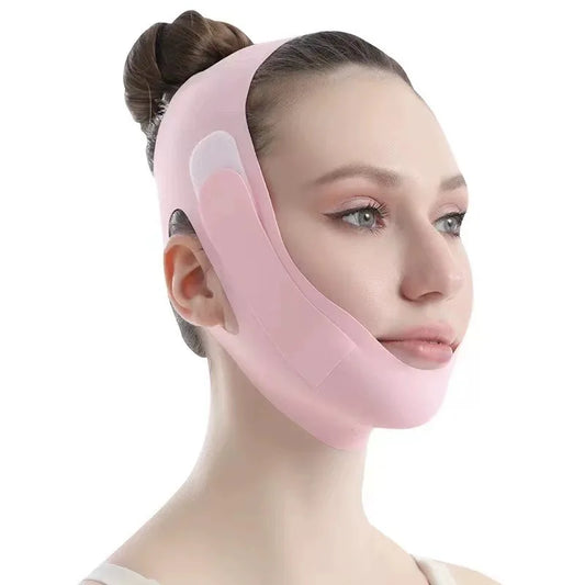 Adjustable Unscented V-Line Face Lift Chin Strap, Firming Belt for Jawline Definition Beauty Enhancing Bandage