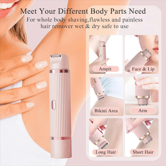 Bikini Trimmer for Women Electric Razor Female Body Epilator Women Electric Shaver for Bikini Legs Underarm Face Hair Remover