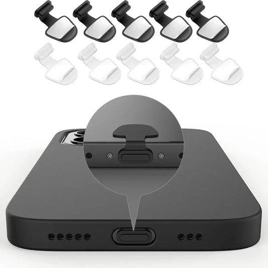 2/4/6pcs Mobile Phone Silicone Dust Plug for IOS Type-C Cellphone Charger Dock Stopper Cap Dustproof Protector For iphone 14 13