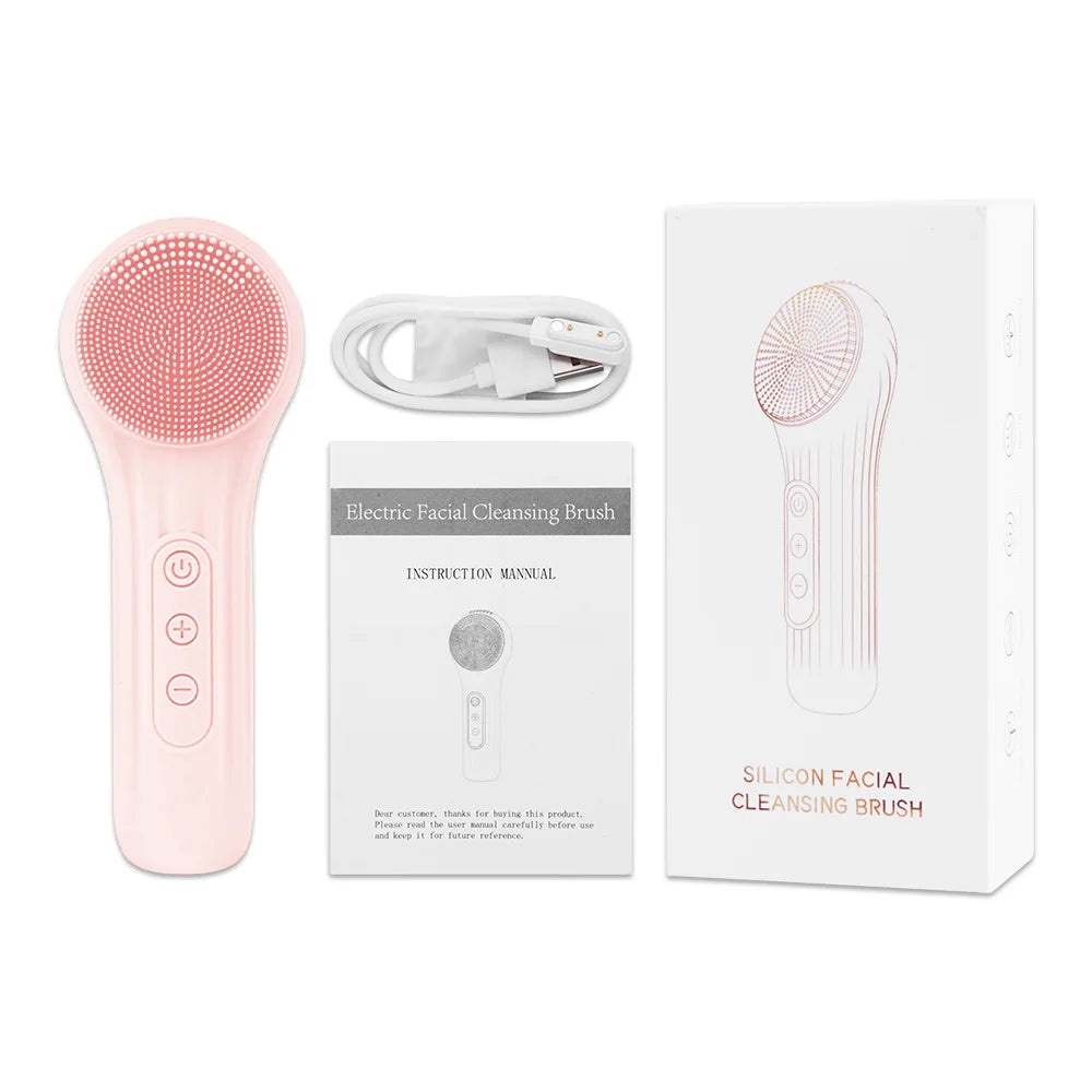 Sonic Silicone Facial Cleansing Brush – Deep Clean & Soothing Massage