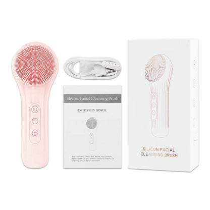 Sonic Silicone Facial Cleansing Brush – Deep Clean & Soothing Massage