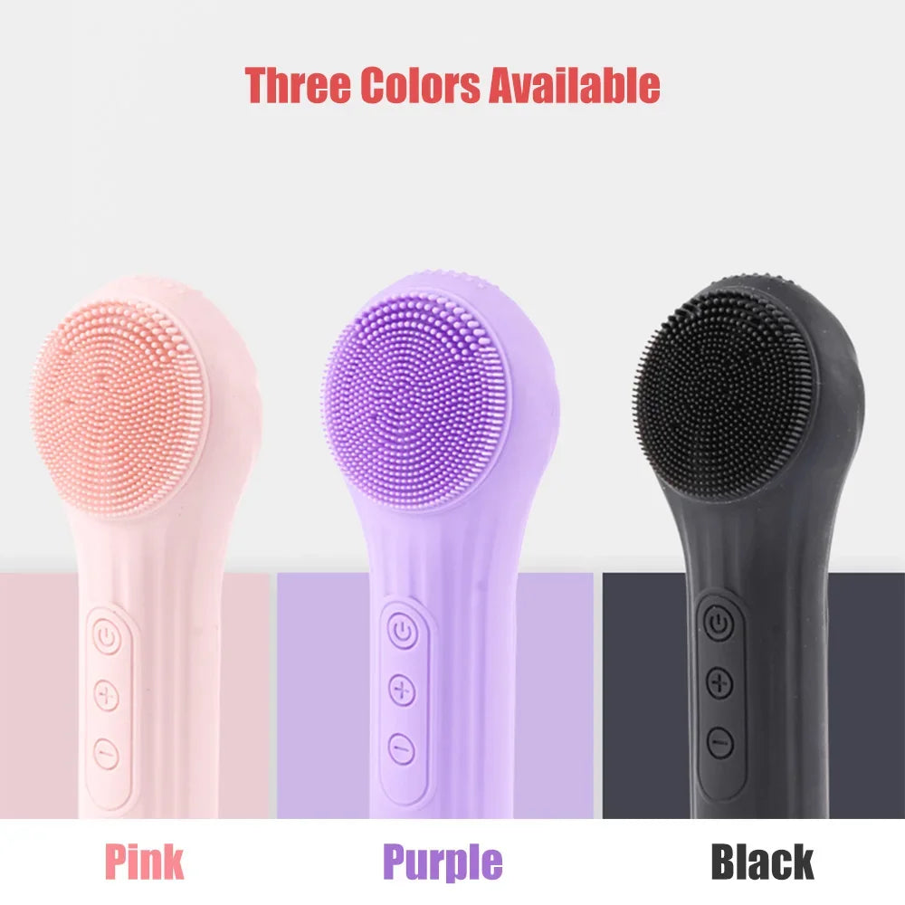Sonic Silicone Facial Cleansing Brush – Deep Clean & Soothing Massage