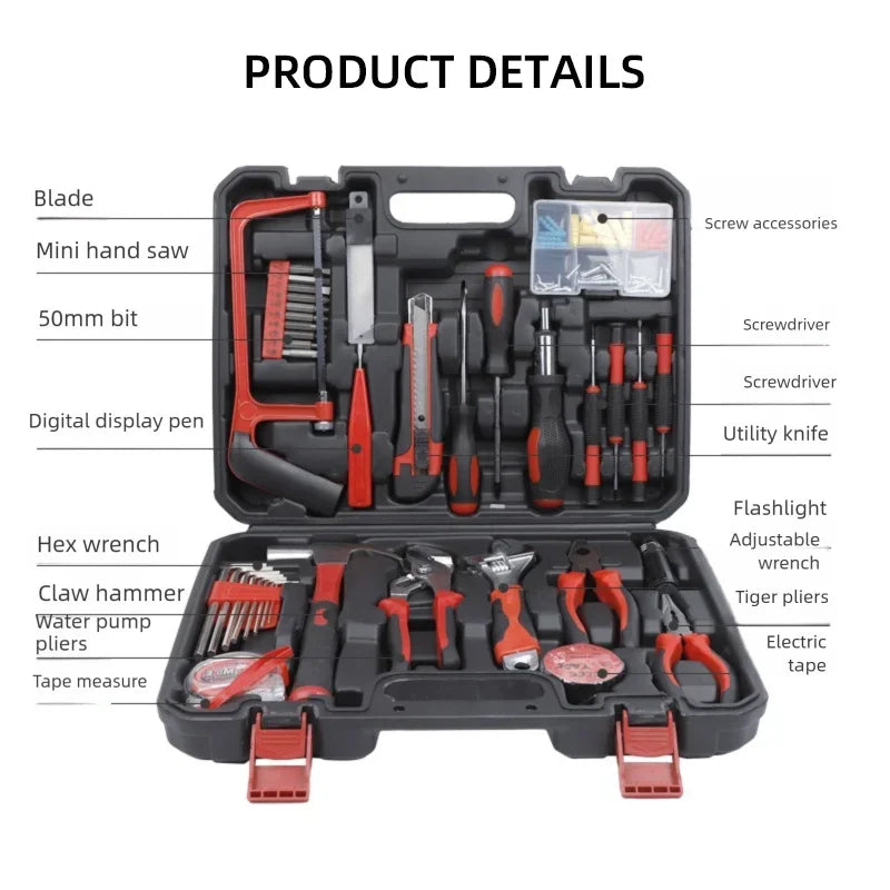 ZTEN Hardware Tool Box Automotive Tools Kit Set Screwdriver Saw Pliers Batch head Sleeve Wrench Socket Set Complete Kit Toolbox