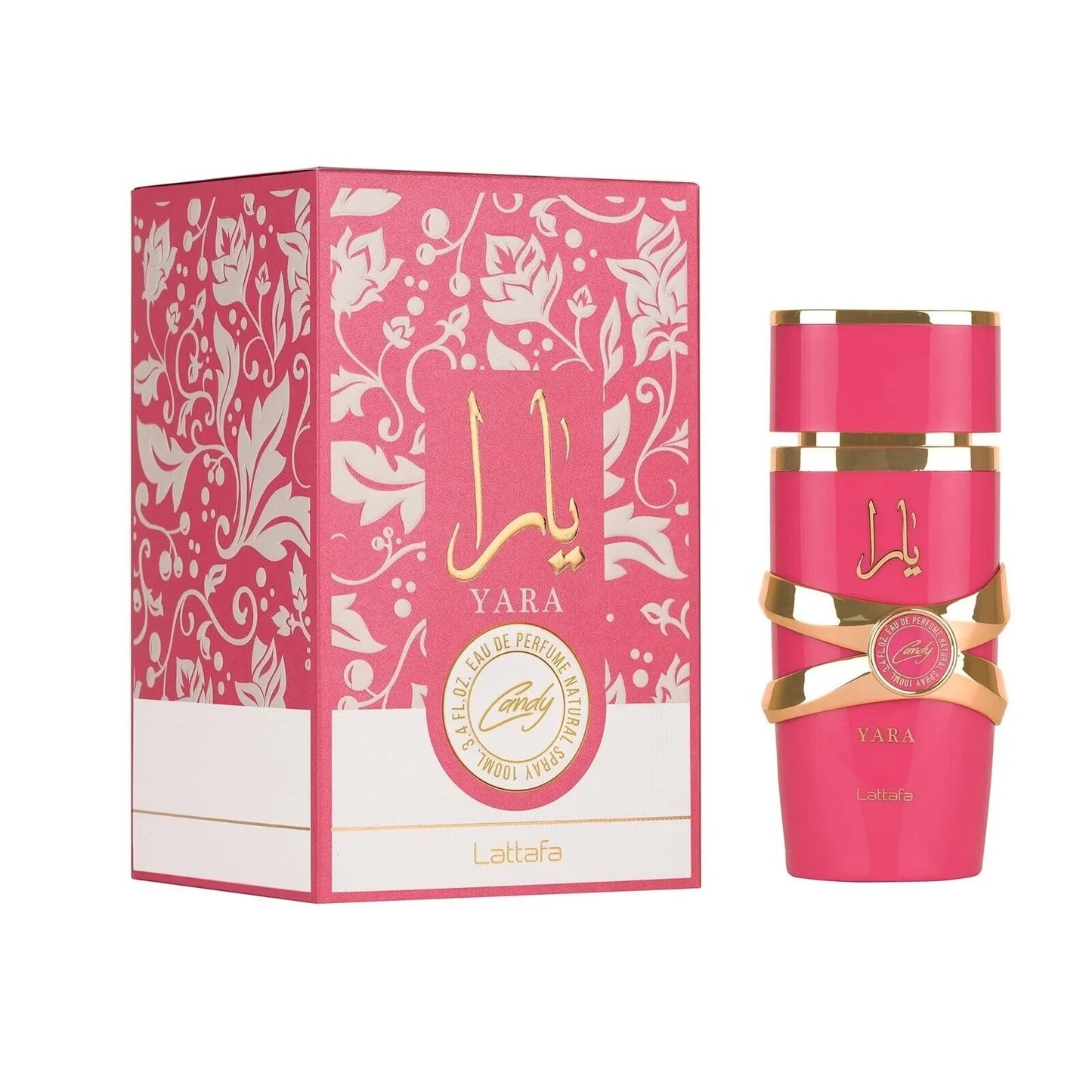 Lattafa 2 Piece Set for Women (3.4 Ounce Yara Eau De Parfum Spray + 3.4 Ounce Yara Candy Eau De Parfum Spray)