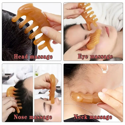 Skin Scraping Resin Guasha Massage Board Face Eye SPA Massager Plate For Neck Back Body Legs Hands Promote Blood Circulation