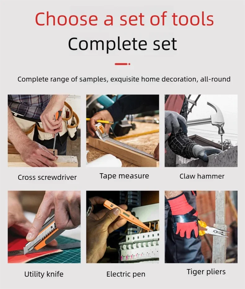ZTEN Hardware Tool Box Automotive Tools Kit Set Screwdriver Saw Pliers Batch head Sleeve Wrench Socket Set Complete Kit Toolbox