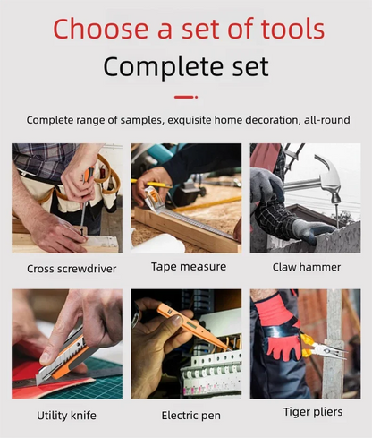 ZTEN Hardware Tool Box Automotive Tools Kit Set Screwdriver Saw Pliers Batch head Sleeve Wrench Socket Set Complete Kit Toolbox
