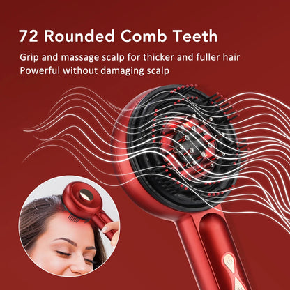 Electric Head Massager Hair Growth Comb Scalp Relax Massager LED Light Therapy Oil Applicator Anti-Hair Loss Hair Care Hairbrush