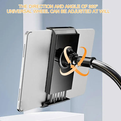 Phone Holder Desk Clamp 360-degree Rotate Cell Phone Bedside Clip Fits Tablets Below 10.5 Inches Flexible Arm Streaming Bracket