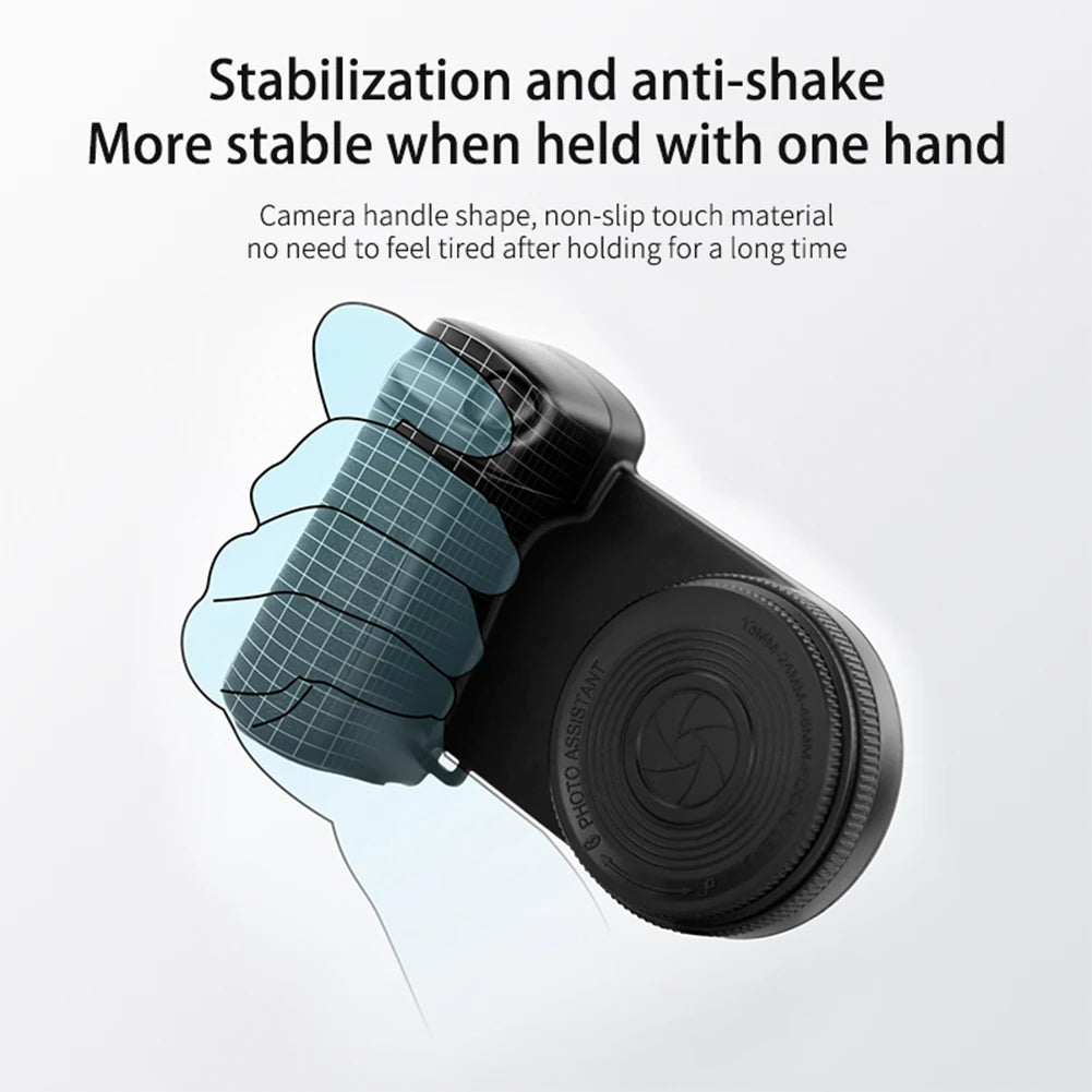 For Magsafe Bluetooth-Compatible Shutter Phone Hand Grip Camera Handle Grip Selfie Stablizer with Fill Light & Reflective Mirror