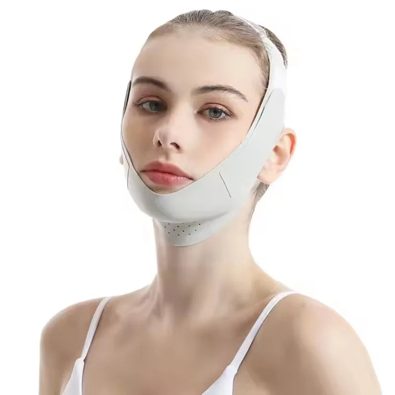 Adjustable Unscented V-Line Face Lift Chin Strap, Firming Belt for Jawline Definition Beauty Enhancing Bandage