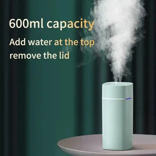 Dual Spray Humidifier 600ML Minimalist High Fog Atomizer Silent Car Mounted