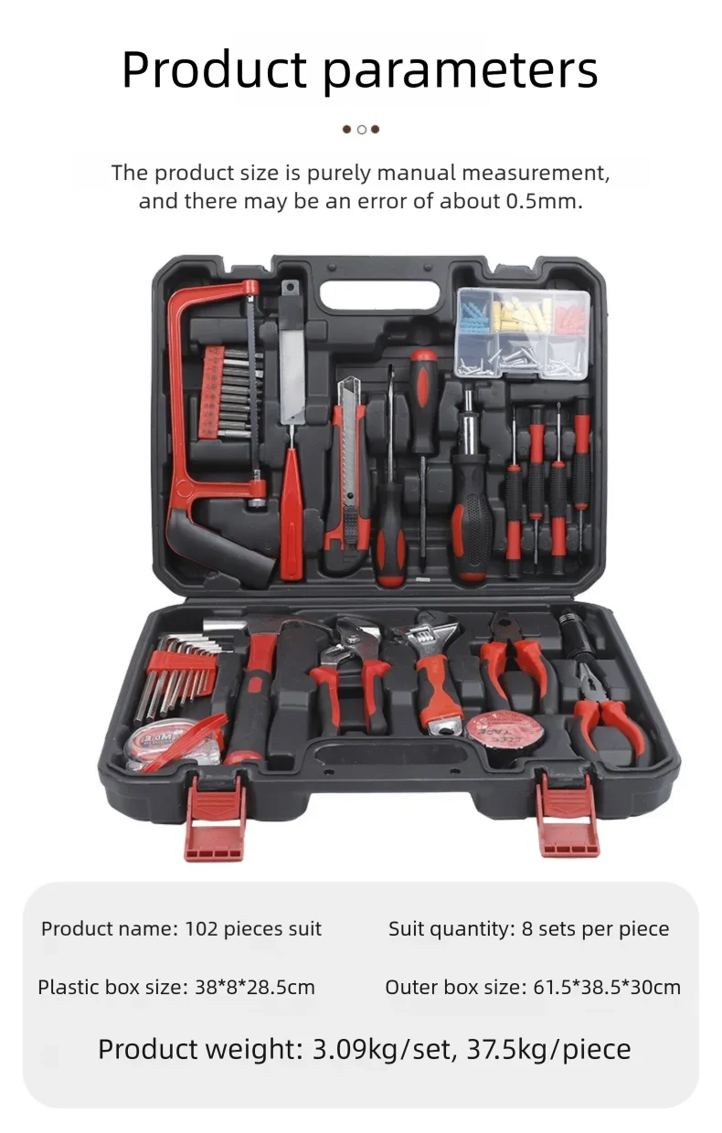 ZTEN Hardware Tool Box Automotive Tools Kit Set Screwdriver Saw Pliers Batch head Sleeve Wrench Socket Set Complete Kit Toolbox