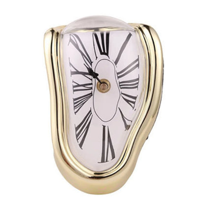 Creative Surreal Melting Distorted Wall Clocks Surrealist Salvador Dali Style Wall Home Garden Mute Clock Desktop Decororation