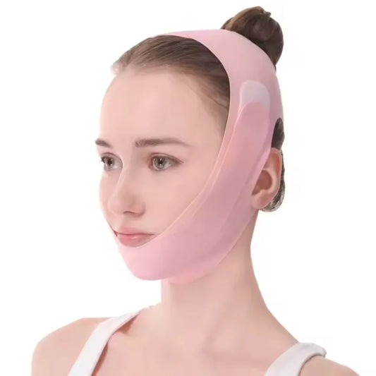 Adjustable Unscented V-Line Face Lift Chin Strap, Firming Belt for Jawline Definition Beauty Enhancing Bandage
