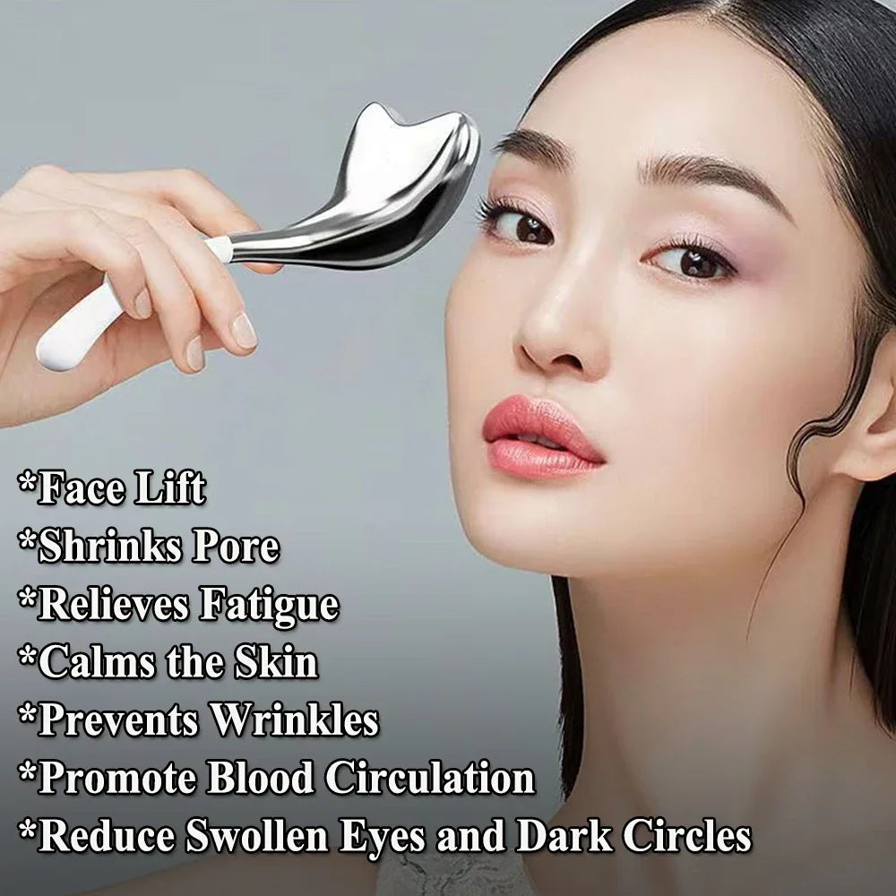 Cooling Spa Ice Globes Roller Stainless Steel Gua Sha Cryo Sticks Face and Eyes Massager Facial Skin Care Tools Gifts for Women