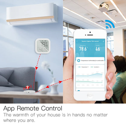 MOES Tuya Smart ZigBee Temperature and Humidity Sensor Indoor Hygrometer With Digital LCD Display Smart Life APP Remote Control