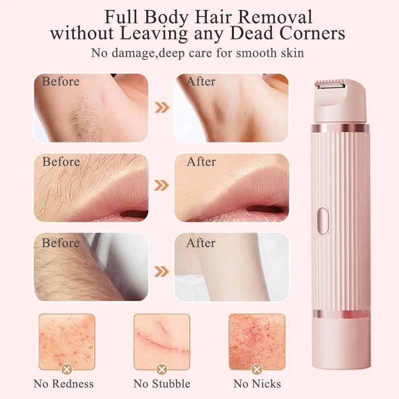 Bikini Trimmer for Women Electric Razor Female Body Epilator Women Electric Shaver for Bikini Legs Underarm Face Hair Remover