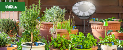 Solar Automatic Drip Irrigation System Kit for Garden Outdoor/Indoor DIY Gardening Water, Plant Watering System with Anti-Siphon