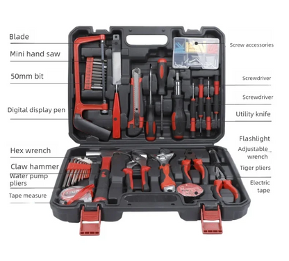 ZTEN Hardware Tool Box Automotive Tools Kit Set Screwdriver Saw Pliers Batch head Sleeve Wrench Socket Set Complete Kit Toolbox