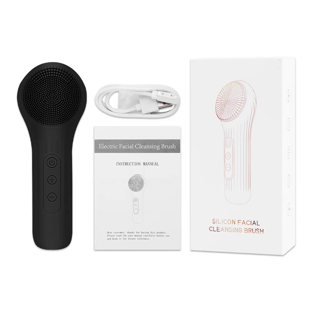 Sonic Silicone Facial Cleansing Brush – Deep Clean & Soothing Massage