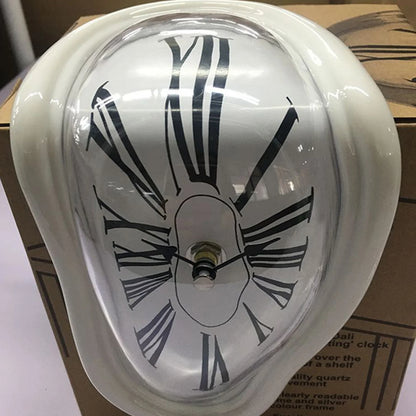Creative Surreal Melting Distorted Wall Clocks Surrealist Salvador Dali Style Wall Home Garden Mute Clock Desktop Decororation