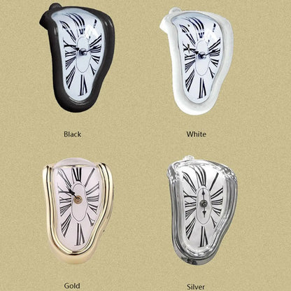 Creative Surreal Melting Distorted Wall Clocks Surrealist Salvador Dali Style Wall Home Garden Mute Clock Desktop Decororation