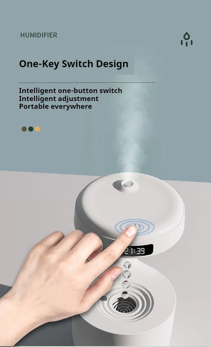 Anti Gravity Humidifier with LED Clock Display,Floating Water Droplet Humidifier - for Home Deco