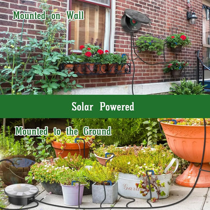 Solar Automatic Drip Irrigation System Kit for Garden Outdoor/Indoor DIY Gardening Water, Plant Watering System with Anti-Siphon