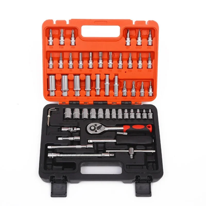 ZTEN Hardware Tool Box Automotive Tools Kit Set Screwdriver Saw Pliers Batch head Sleeve Wrench Socket Set Complete Kit Toolbox