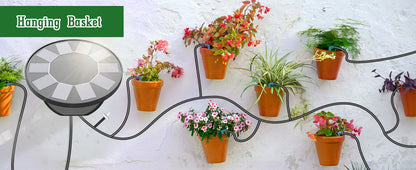 Solar Automatic Drip Irrigation System Kit for Garden Outdoor/Indoor DIY Gardening Water, Plant Watering System with Anti-Siphon