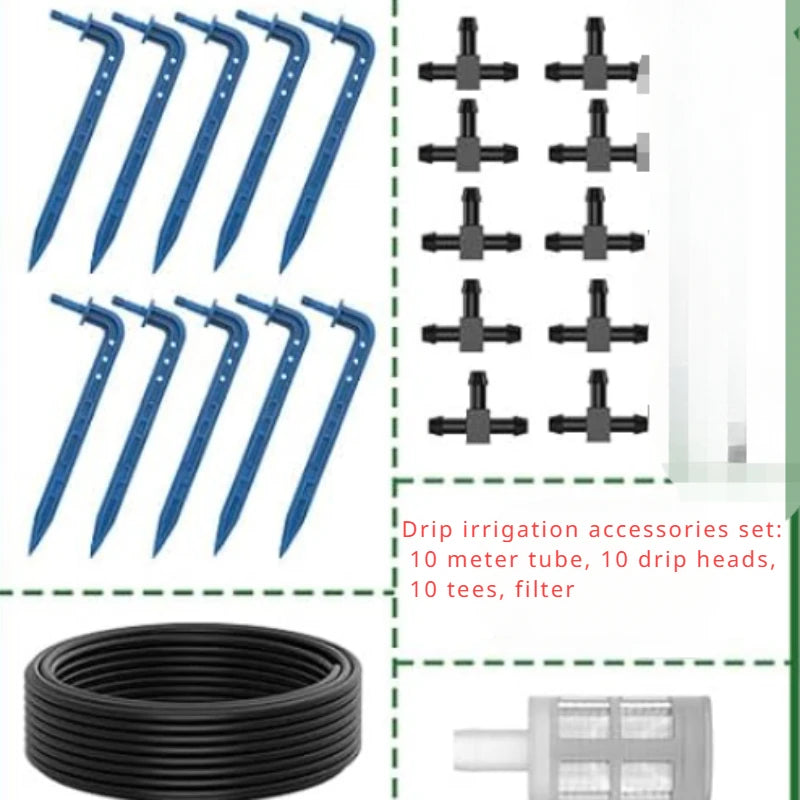 Solar Automatic Drip Irrigation System Kit for Garden Outdoor/Indoor DIY Gardening Water, Plant Watering System with Anti-Siphon