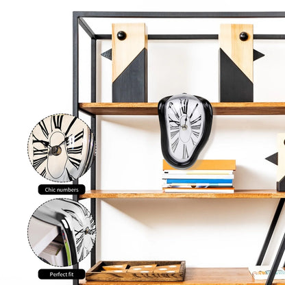 Creative Surreal Melting Distorted Wall Clocks Surrealist Salvador Dali Style Wall Home Garden Mute Clock Desktop Decororation