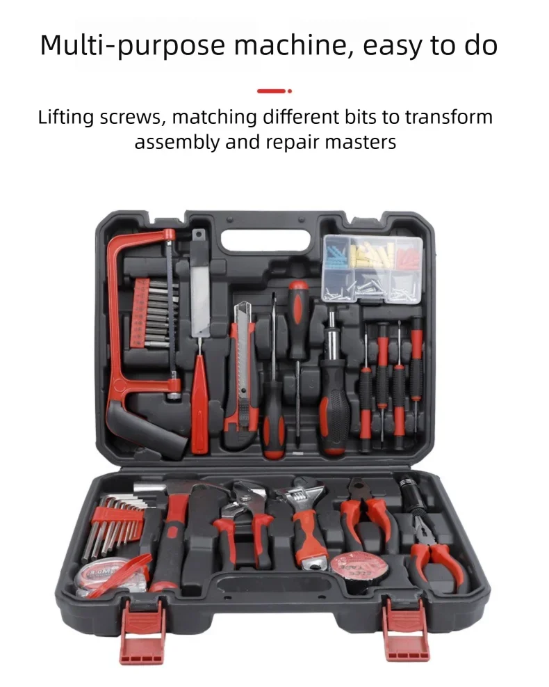 ZTEN Hardware Tool Box Automotive Tools Kit Set Screwdriver Saw Pliers Batch head Sleeve Wrench Socket Set Complete Kit Toolbox