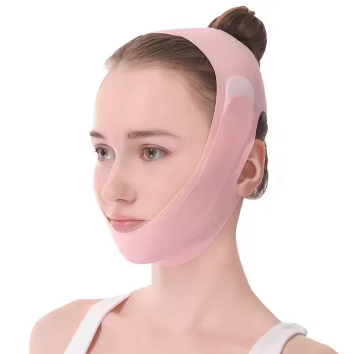 Adjustable Unscented V-Line Face Lift Chin Strap, Firming Belt for Jawline Definition Beauty Enhancing Bandage