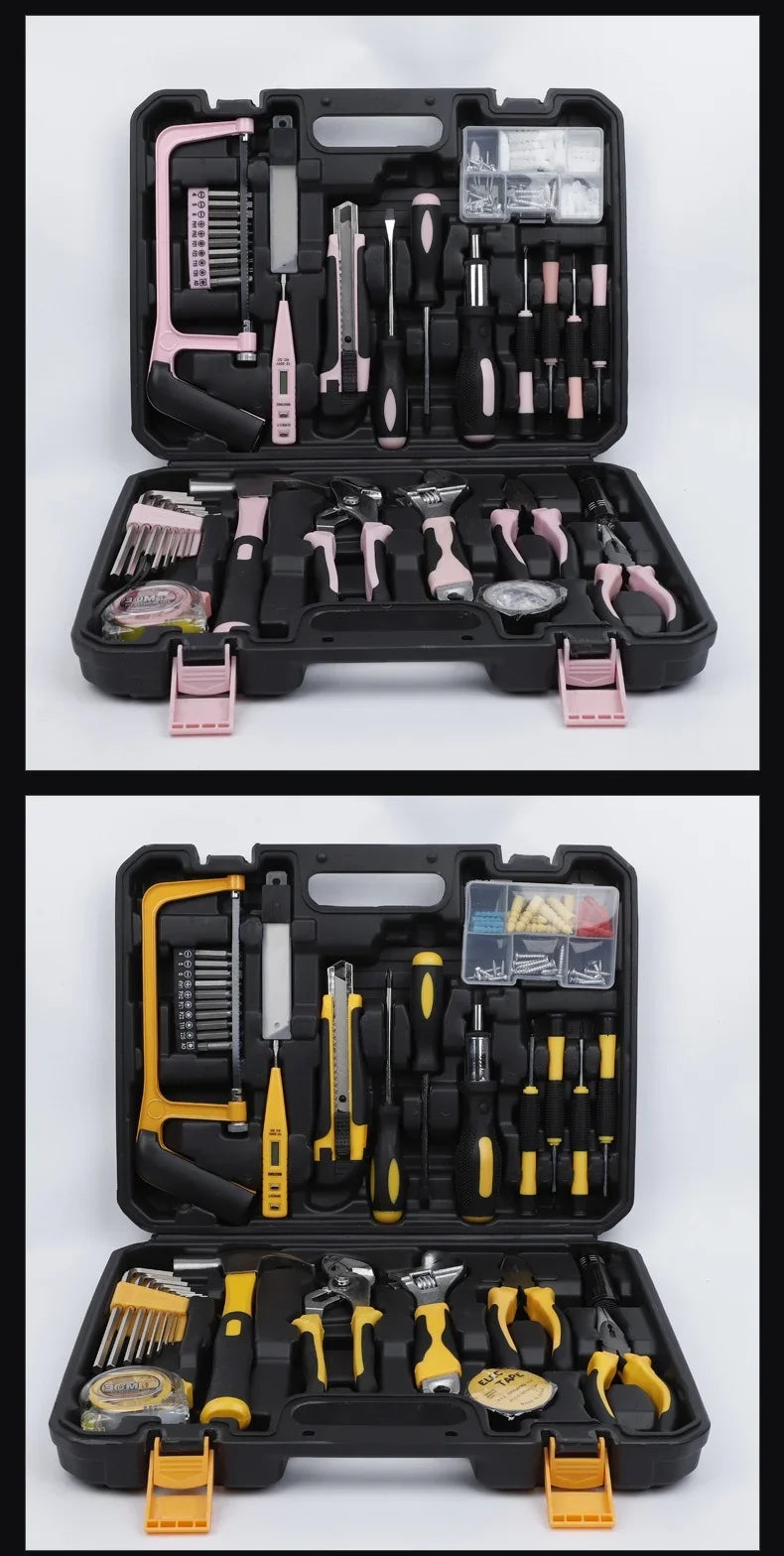 ZTEN Hardware Tool Box Automotive Tools Kit Set Screwdriver Saw Pliers Batch head Sleeve Wrench Socket Set Complete Kit Toolbox