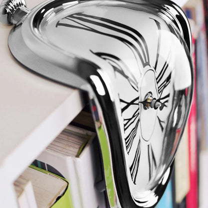 Creative Surreal Melting Distorted Wall Clocks Surrealist Salvador Dali Style Wall Home Garden Mute Clock Desktop Decororation